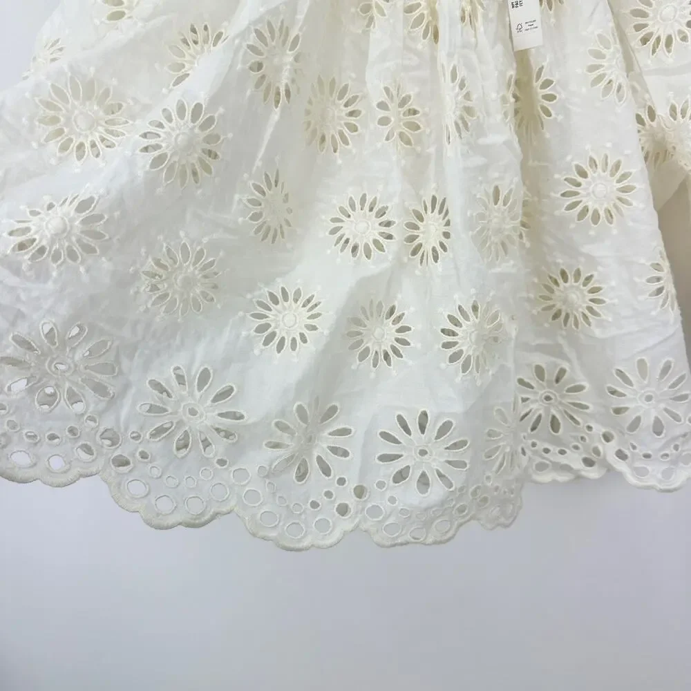 Madewell embroidered shirred
